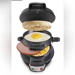 NEW Hamilton Beach Quick & Easy Sandwich Maker-Good Thinking-Black